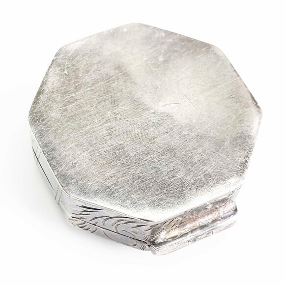 Vintage Italian Sterling Silver 925 Murano Millefiori Mini Blue Pill Box - Picture 6 of 9